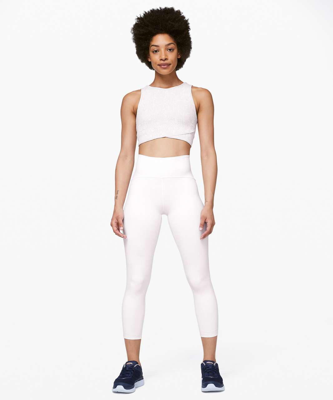 Lululemon Energetic Edge Cropped Tank - Light Chrome - lulu fanatics