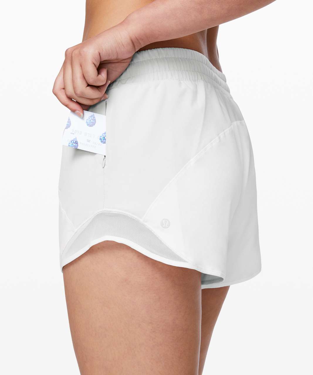 Lululemon Hotty Hot Short *Asym - Light Chrome / White / White