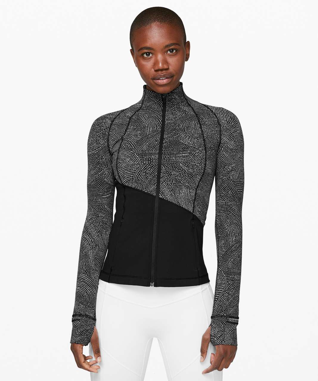 Lululemon Define Jacket - Frozen Fizz White Black - lulu fanatics