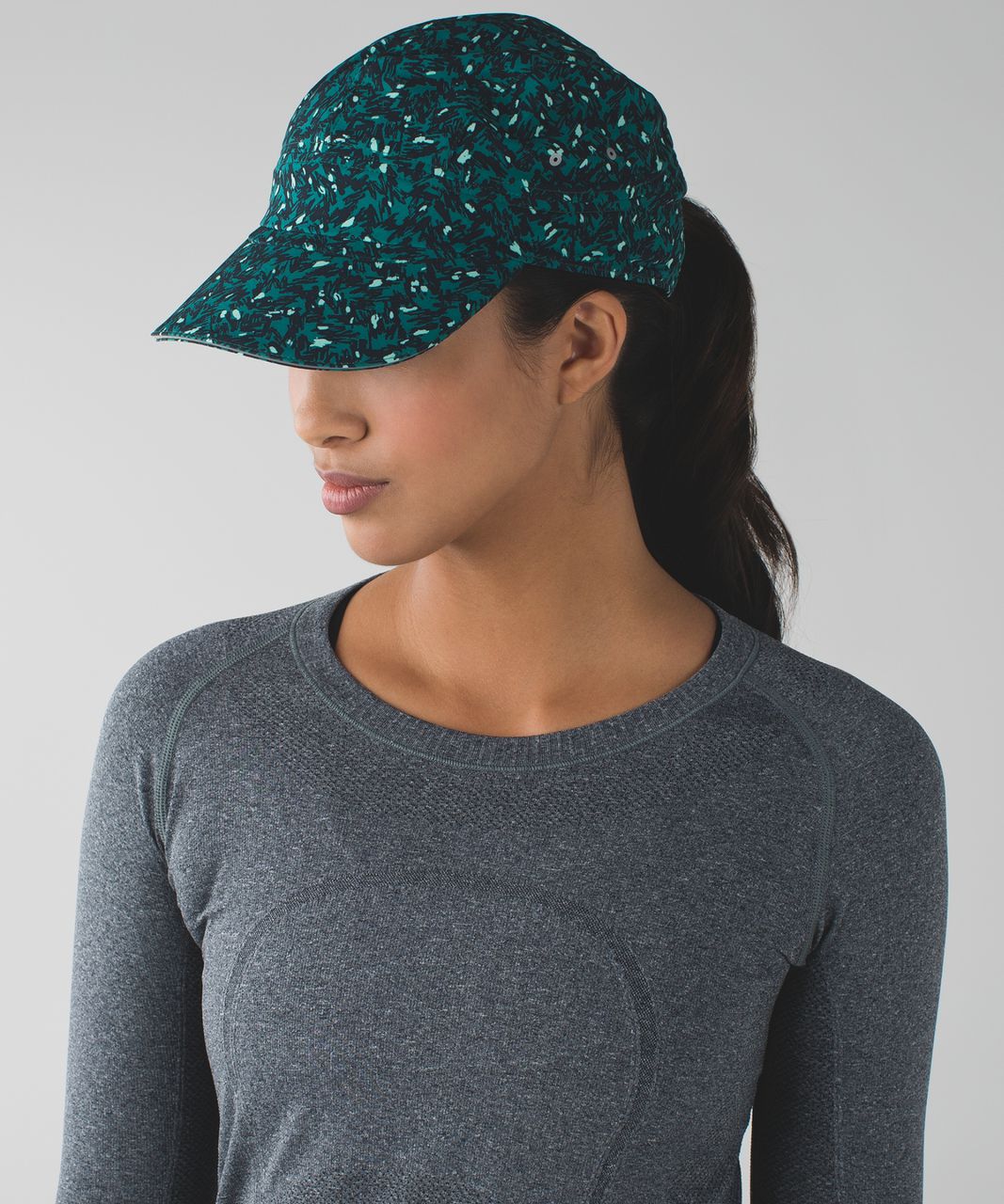 Lululemon Race To Place Run Hat 2.0 - Mountain Peaks Black Forage Teal