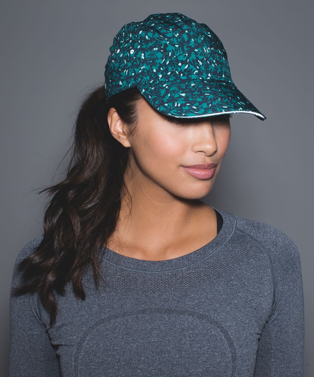 Lululemon Race To Place Run Hat 2.0 - Mountain Peaks Black Forage Teal