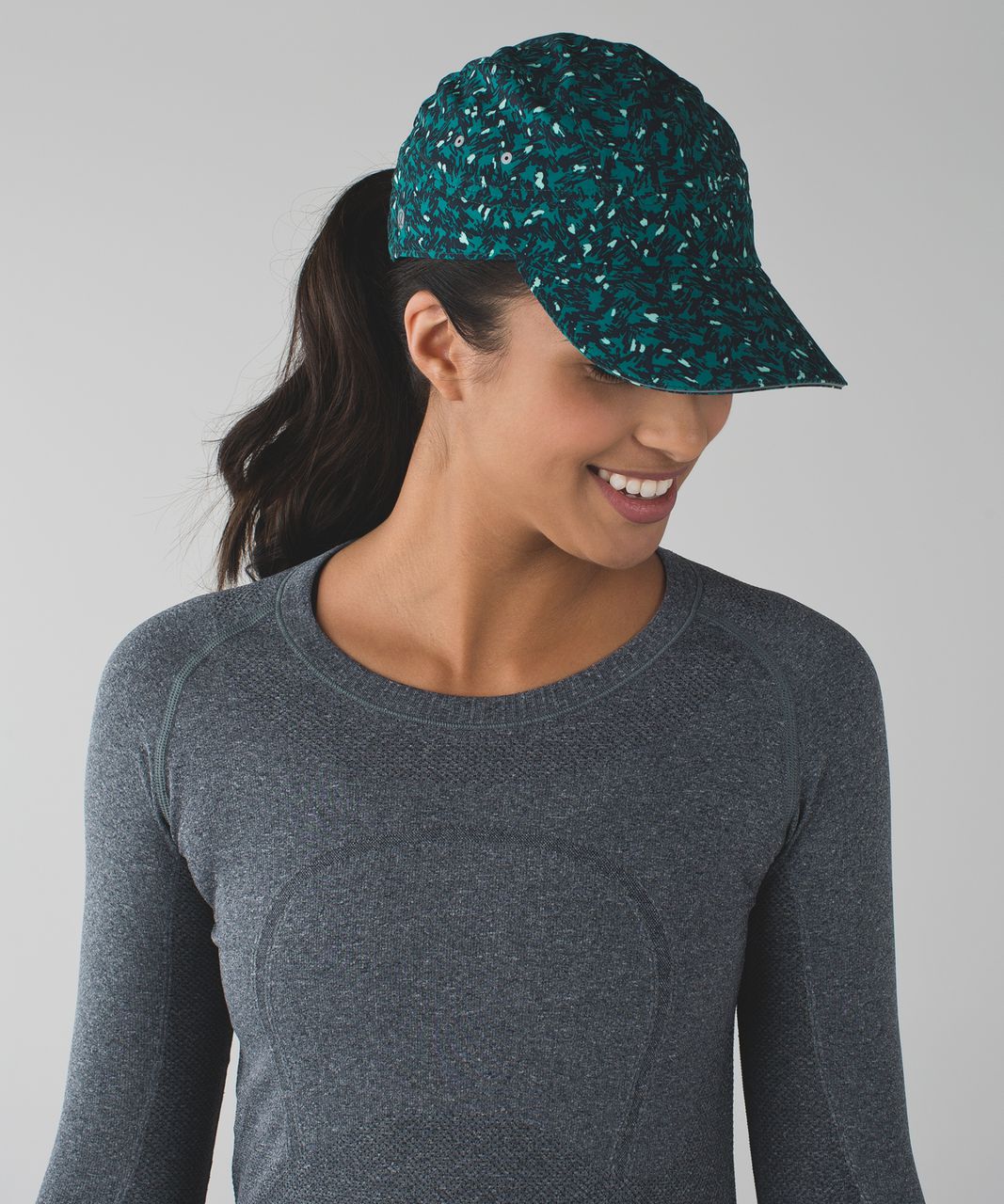 Lululemon Race To Place Run Hat 2.0 - Mountain Peaks Black Forage Teal