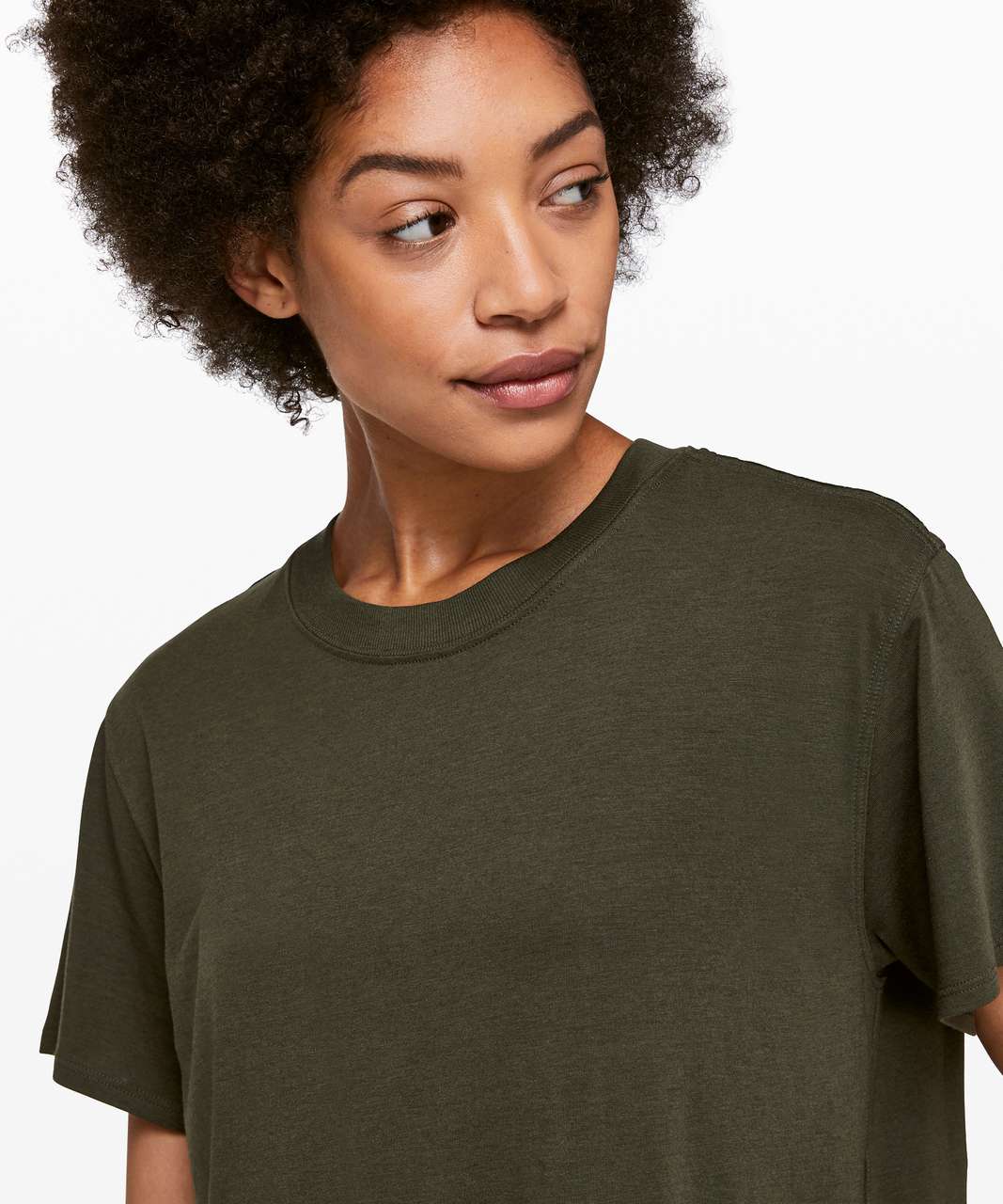 Lululemon All Yours Boyfriend Tee In Dark Olive