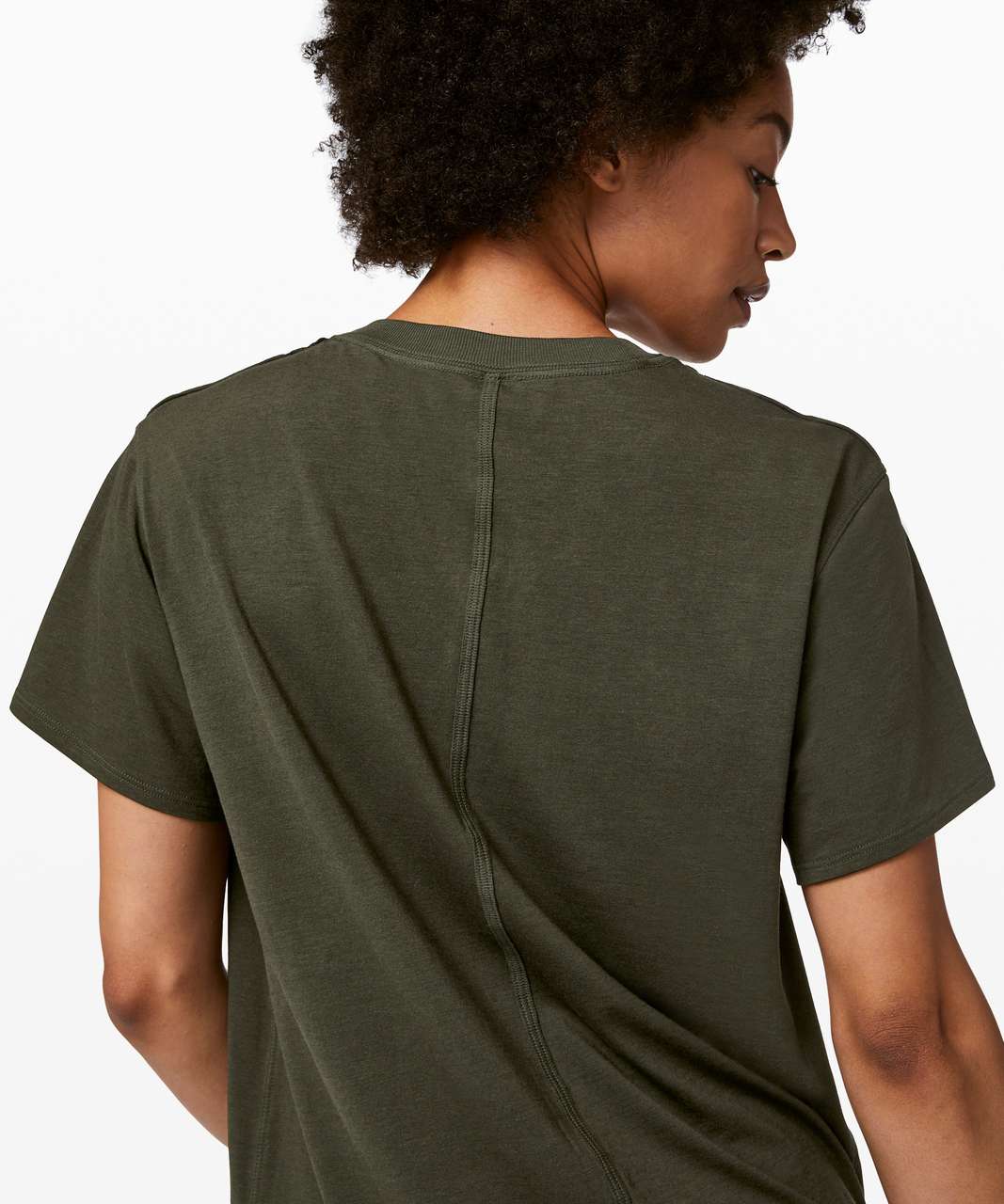 Lululemon All Yours Boyfriend Tee In Dark Olive