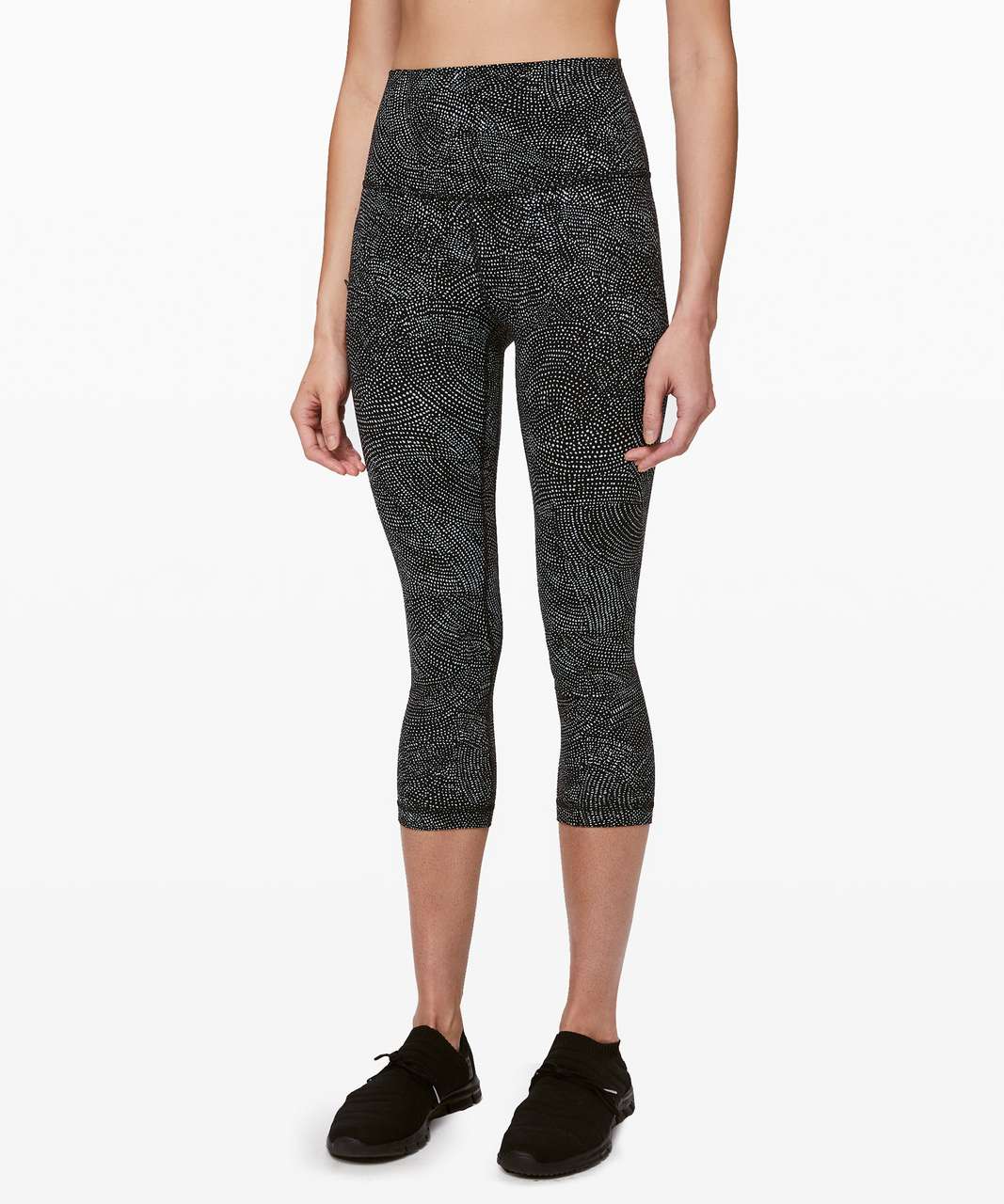 Lululemon Align Crop *21" - Free Spirit Ice Grey Black