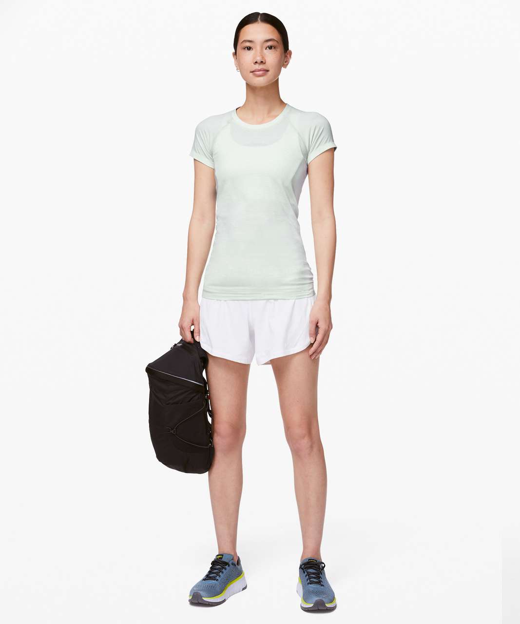 Lululemon Swiftly Speed Short Sleeve - Polar Ice / White / Blue