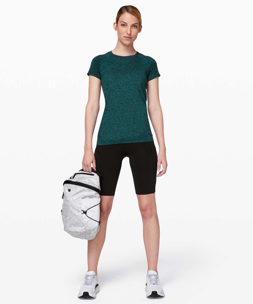 Lululemon Swiftly Speed Short Sleeve - Bermuda Teal / Black - lulu fanatics