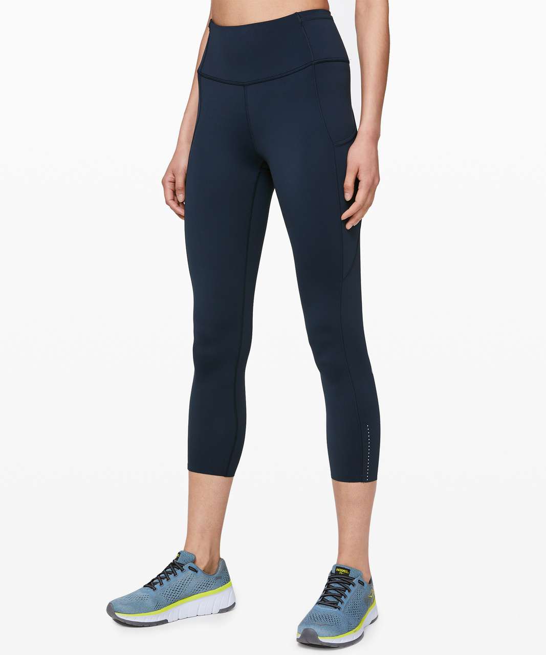 Lululemon Fast and Free High-Rise Crop 23 - True Navy - lulu fanatics