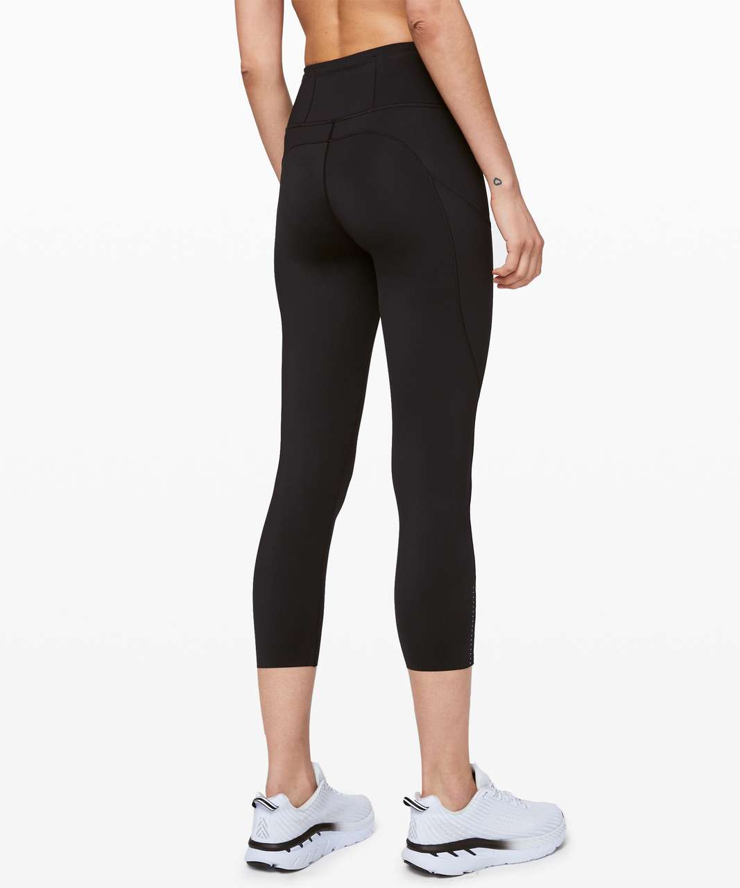 Lululemon Fast and Free High-Rise Crop 23 - Black - lulu fanatics