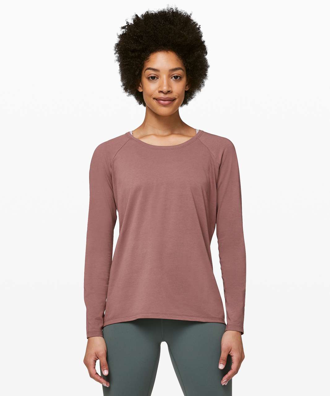 Lululemon Emerald Long Sleeve - Red Dust