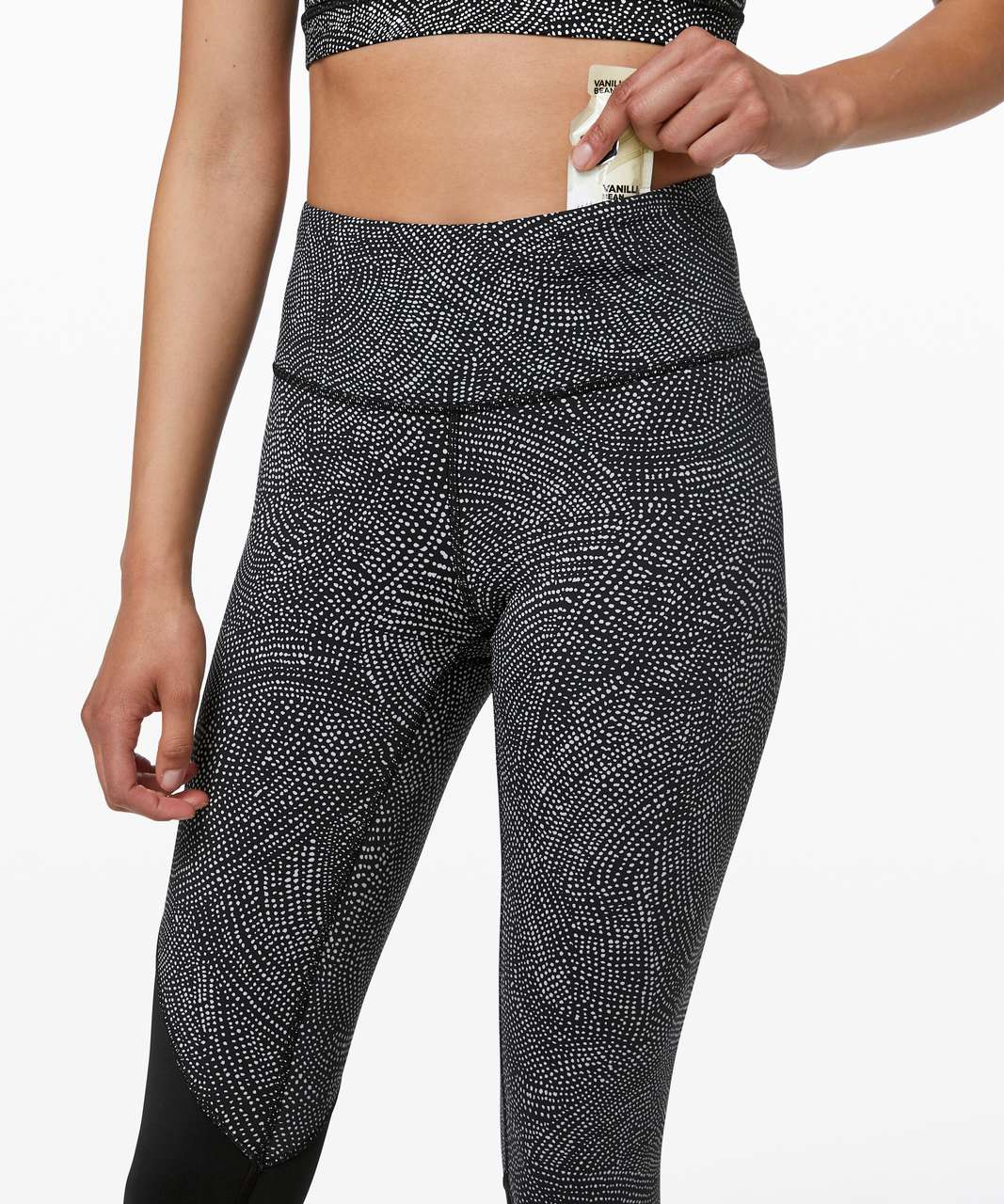 Lululemon Speed Wunder Tight *Asym - Free Spirit Ice Grey Black / Black