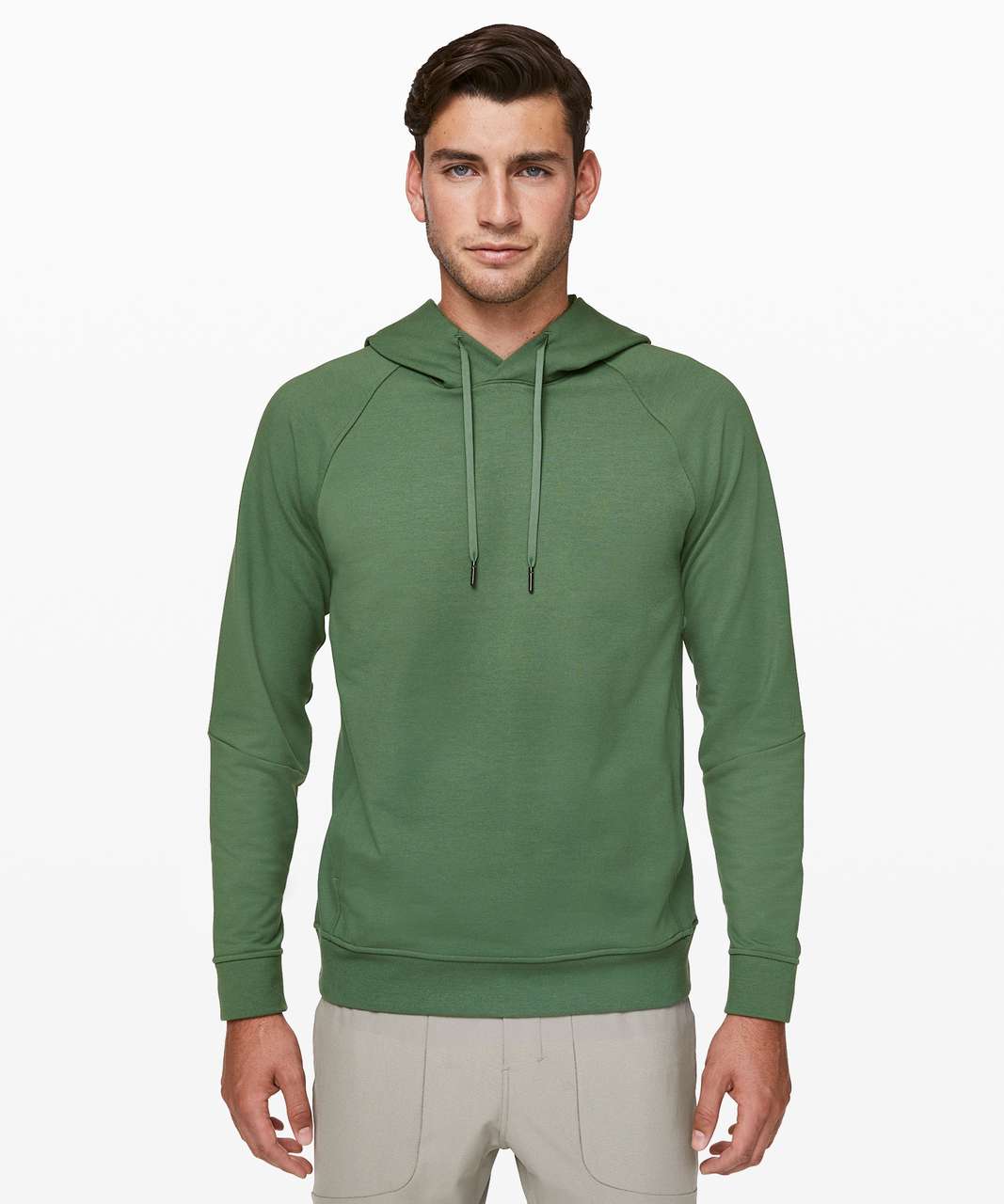 Lululemon City Sweat Pullover Hoodie Men's L Heather Emerald Green  Athletica