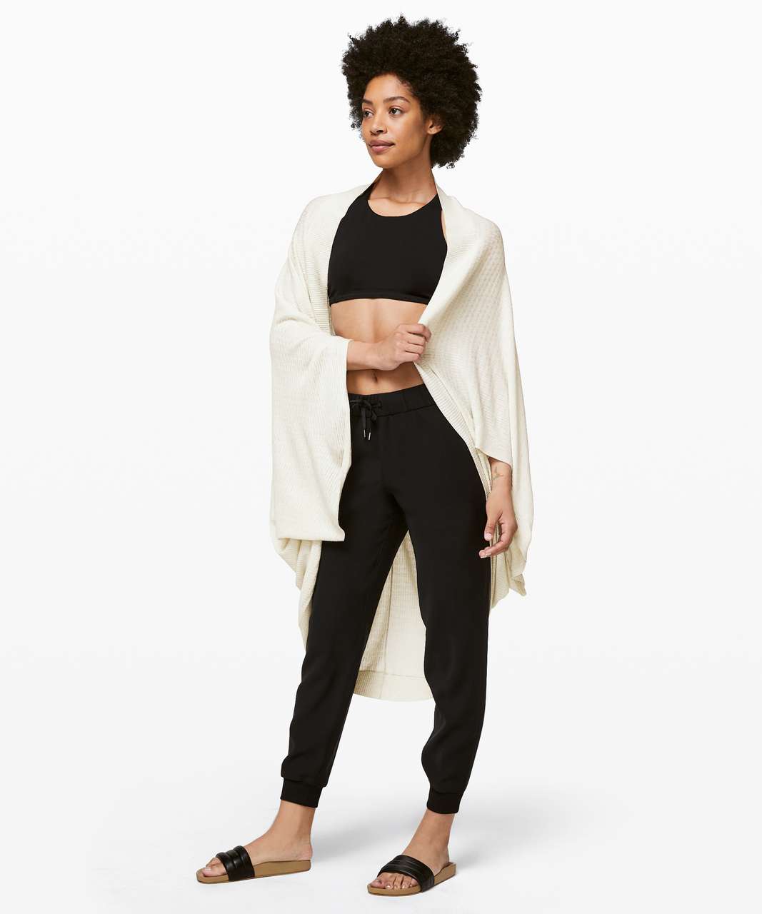 Lululemon Stillness Wrap - Heathered Light Ivory