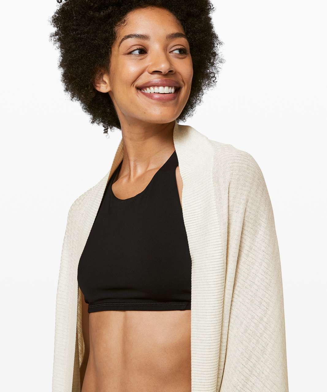 Lululemon Stillness Wrap - Heathered Light Ivory