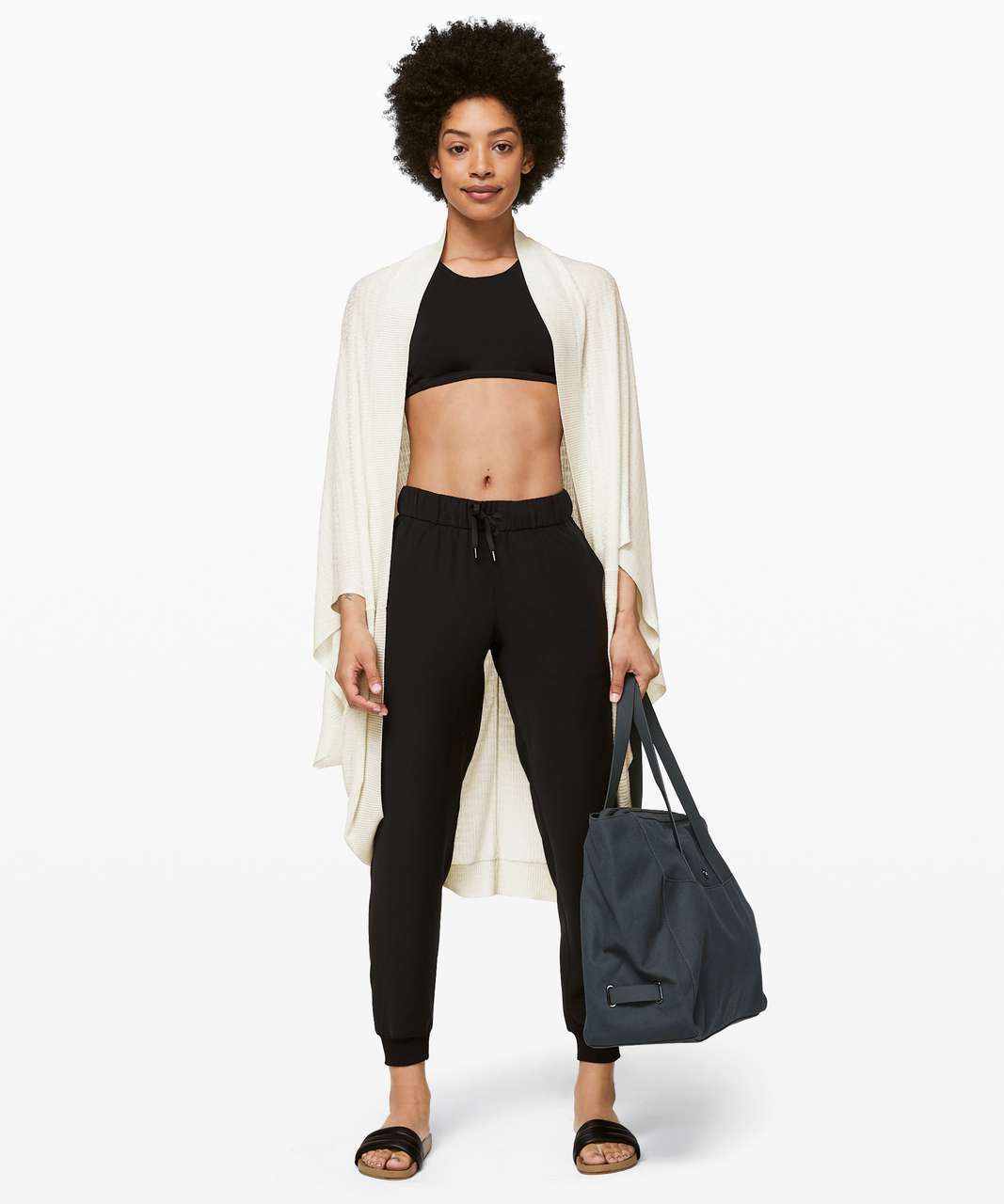 Lululemon Stillness Wrap - Heathered Light Ivory