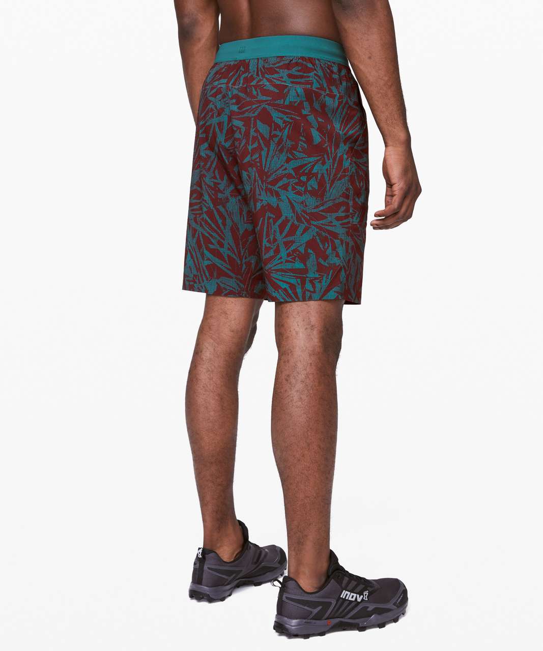 Lululemon T.H.E. Short 9" *Reversible - Hot House Midnight Maroon Multi / Grid Lines Obsidian Bermuda Teal