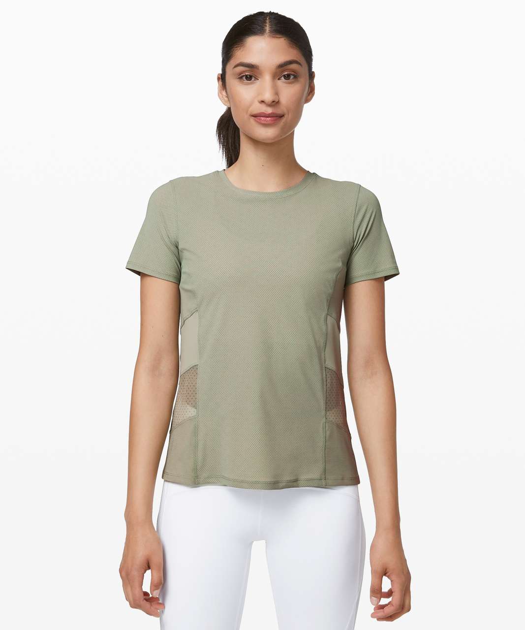 Lululemon Cross Court Play Short Sleeve - Sea Moss - lulu fanatics