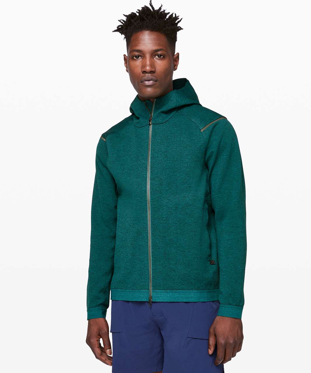 Lululemon Refract Full Zip Hoodie *lululemon lab - Shark Teal / Black ...