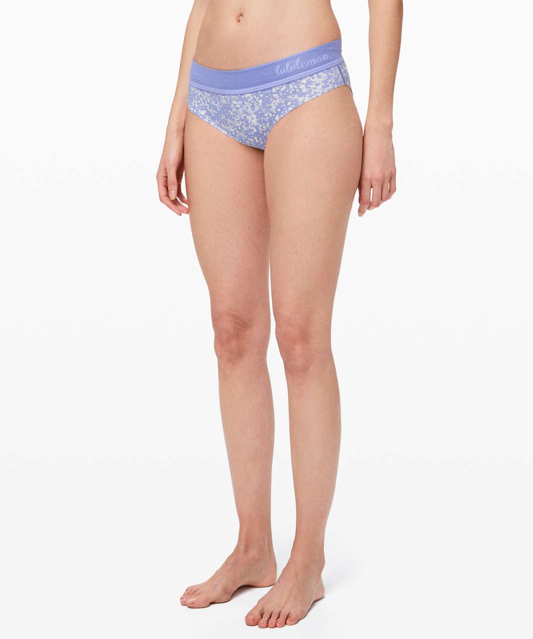 Lululemon Ever Essentials Bikini - Bloom Spray Light Chrome Hydrangea Blue  / Hydrangea Blue - lulu fanatics