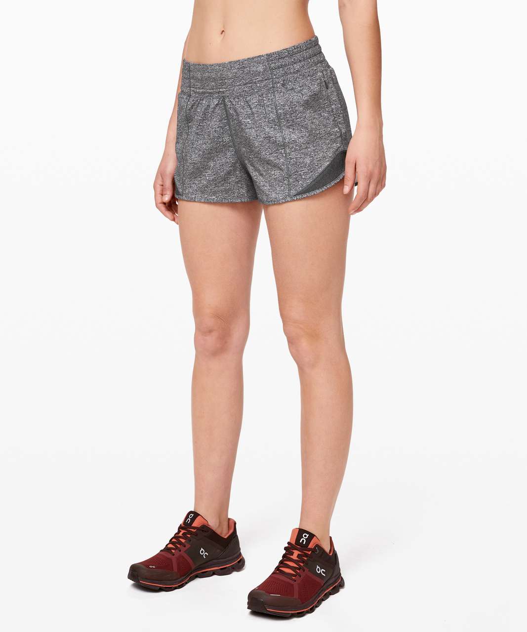 Lululemon Hotty Hot Short II *2.5 - Heather Lux Multi Black / Heathered  Black - lulu fanatics