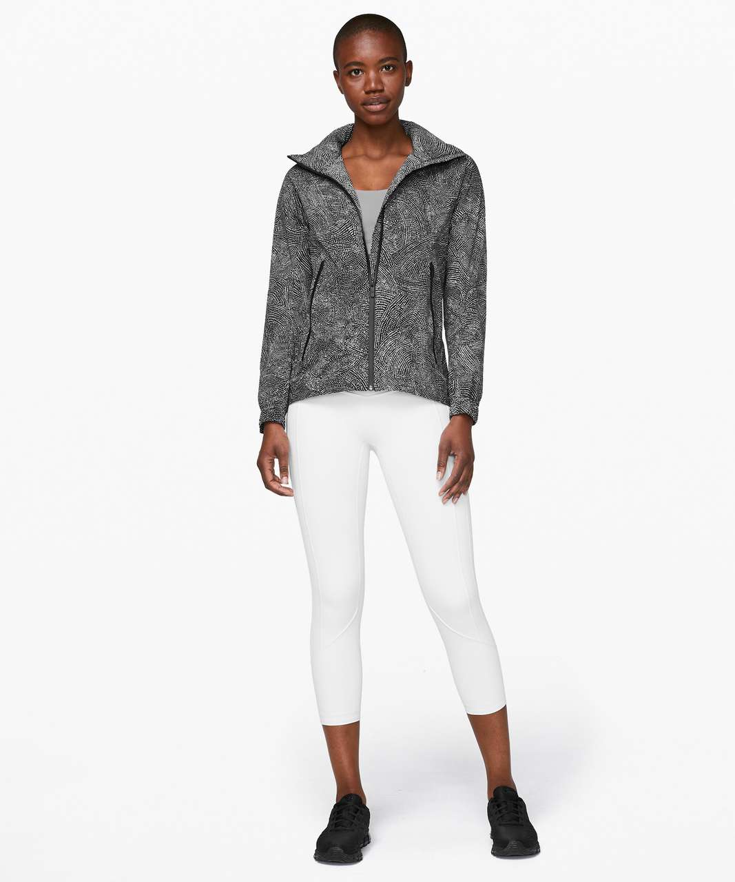 Lululemon Here To Move Jacket - Free Spirit Alpine White Black - lulu  fanatics