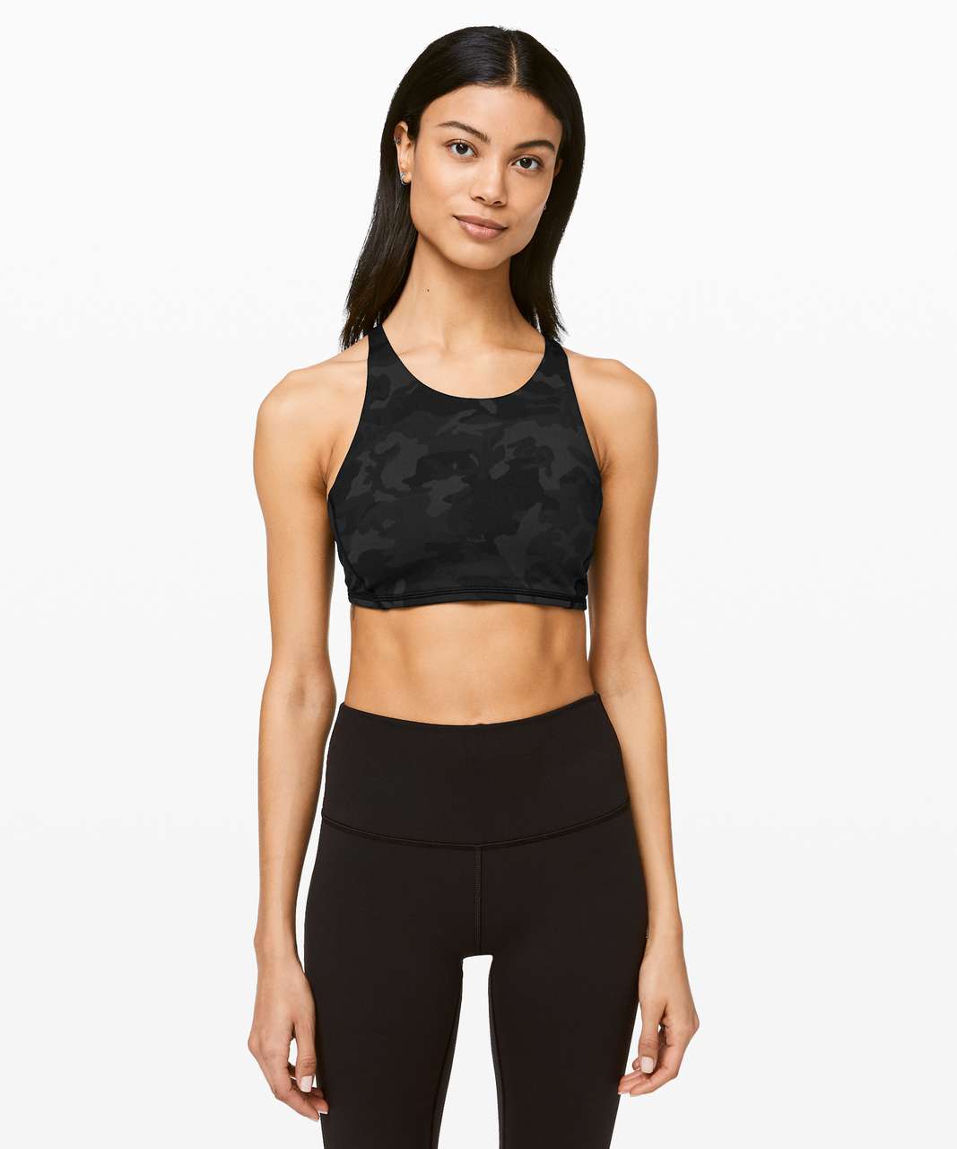 Lululemon Free To Be Bra *High Neck - Incognito Camo Multi Grey - lulu  fanatics