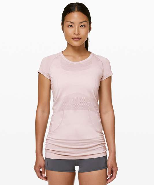 Lululemon Run: Swiftly Tech Short Sleeve - Heathered Raspberry - lulu ...