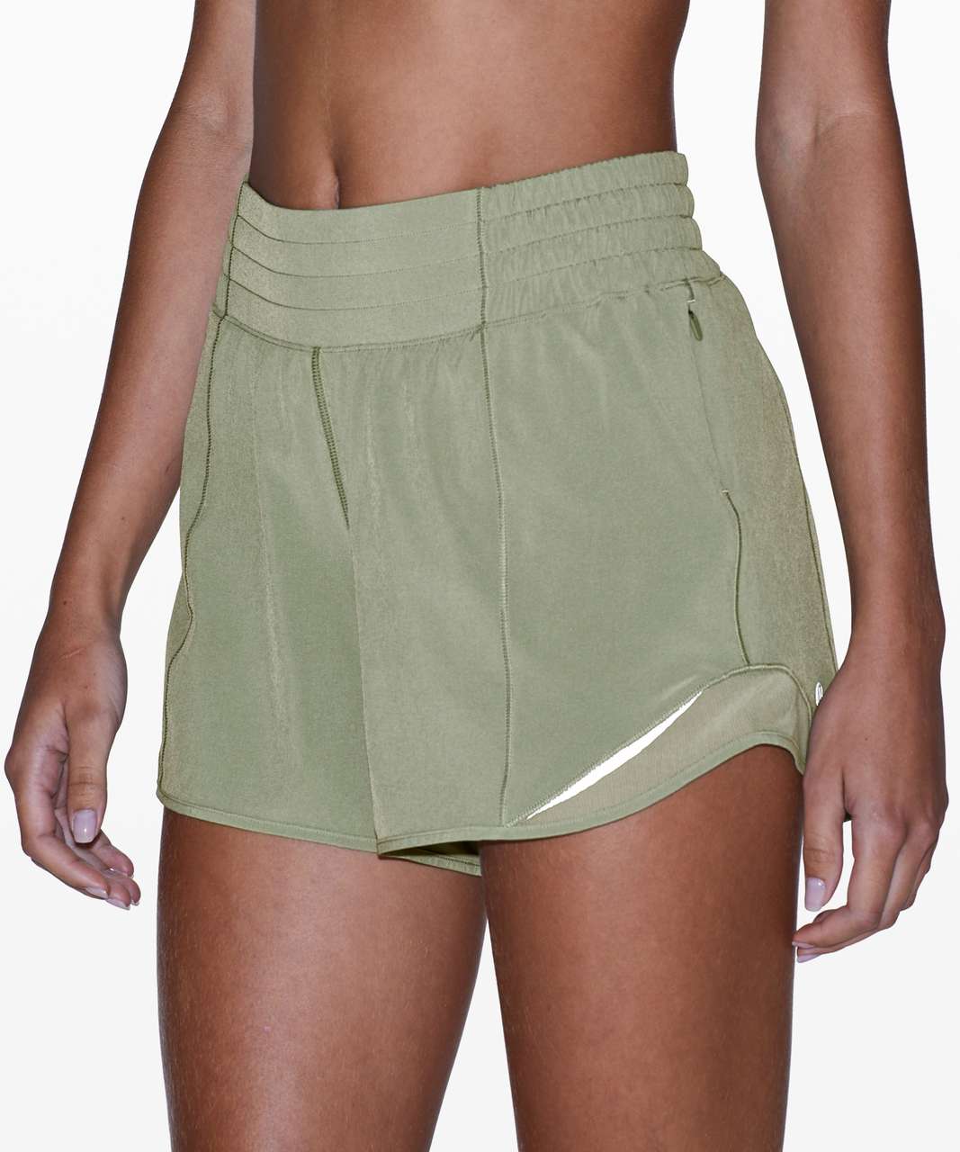 Lululemon Hotty Hot Short *High-Rise Long 4" - Sea Moss