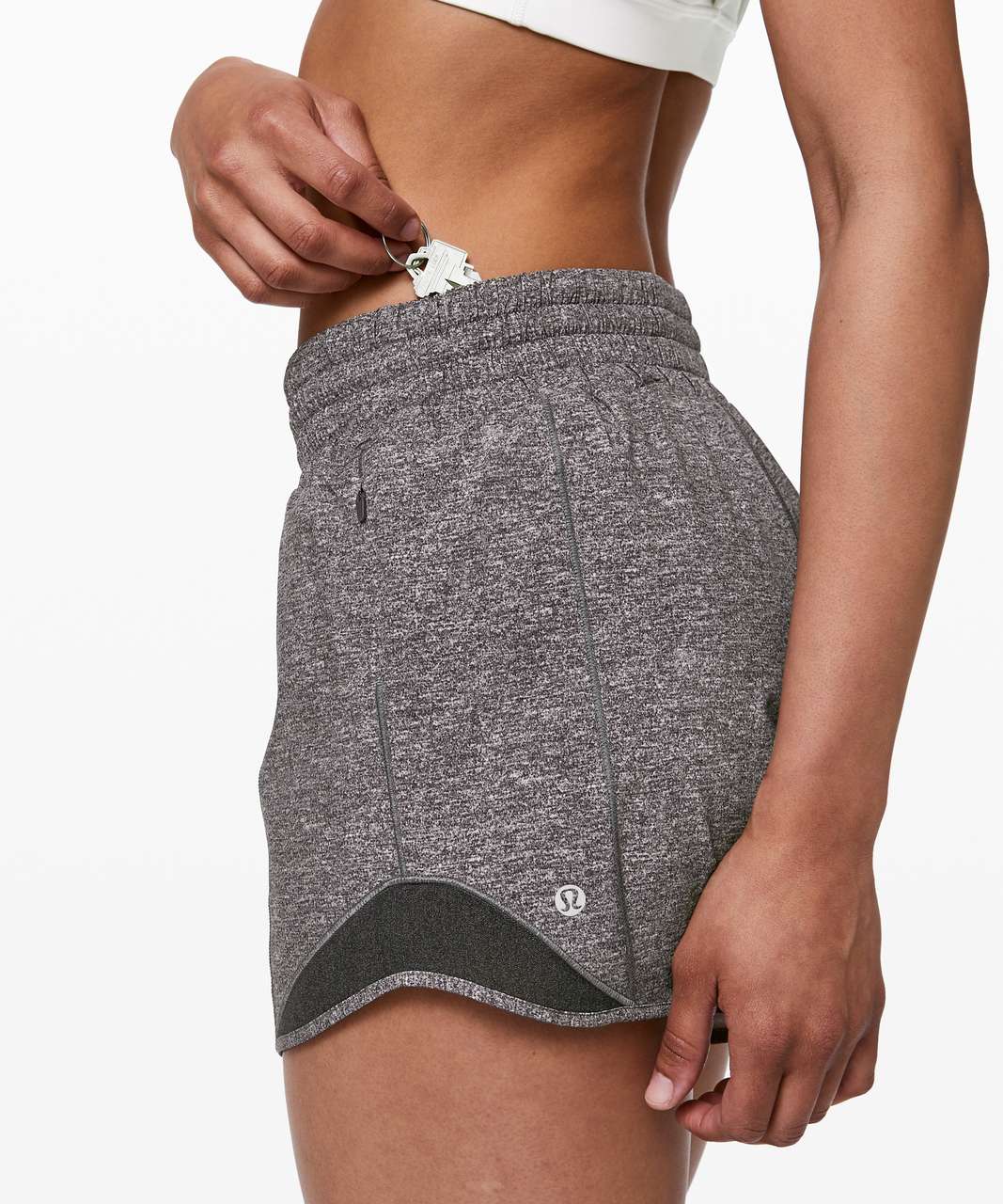 Lululemon Speed Up High-Rise Short 4 *Long - Heather Lux Multi Black /  Black - lulu fanatics