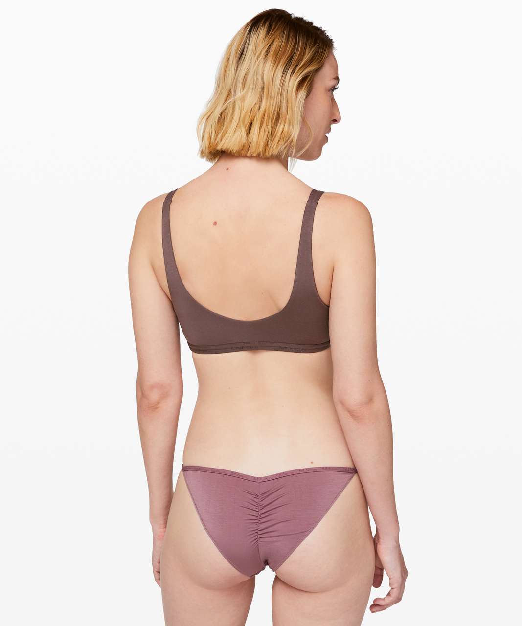 Lululemon Simply Gathered Bralette - Cherry Cola - lulu fanatics