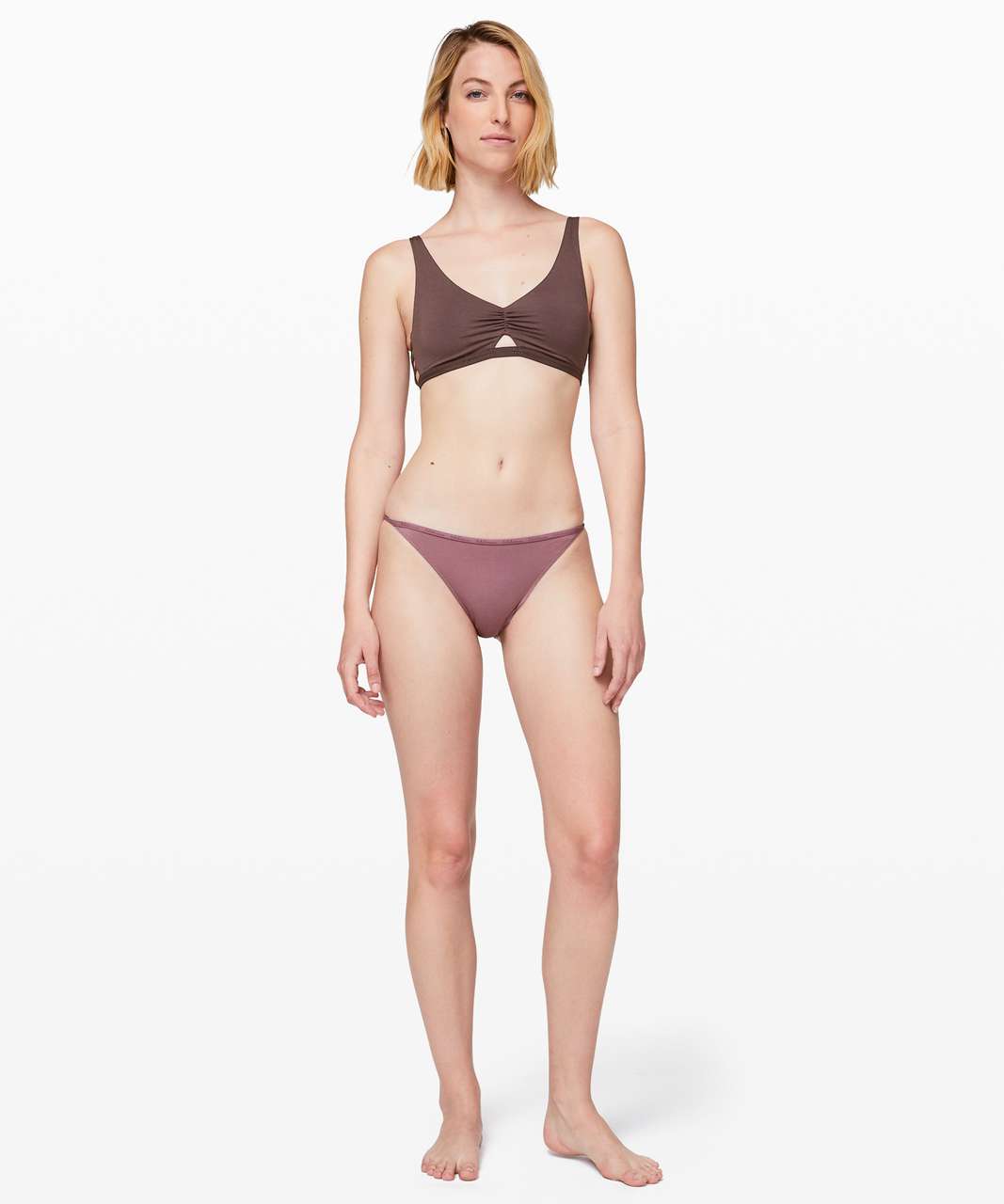 Lululemon Simply Gathered Bralette - Cherry Cola