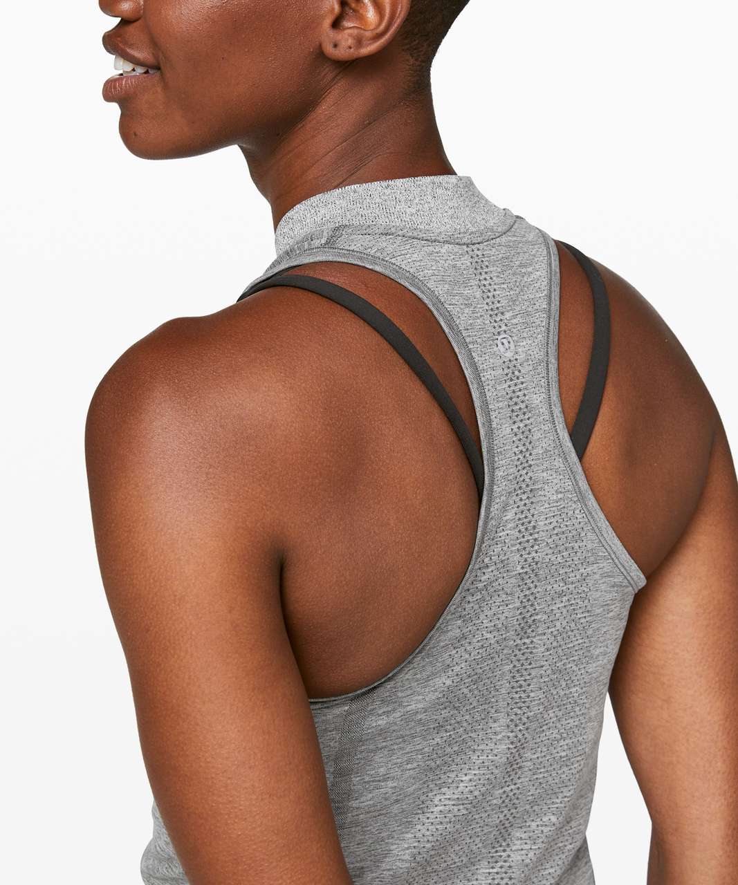 Lululemon Swiftly Speed Sleeveless Henley - Slate / White