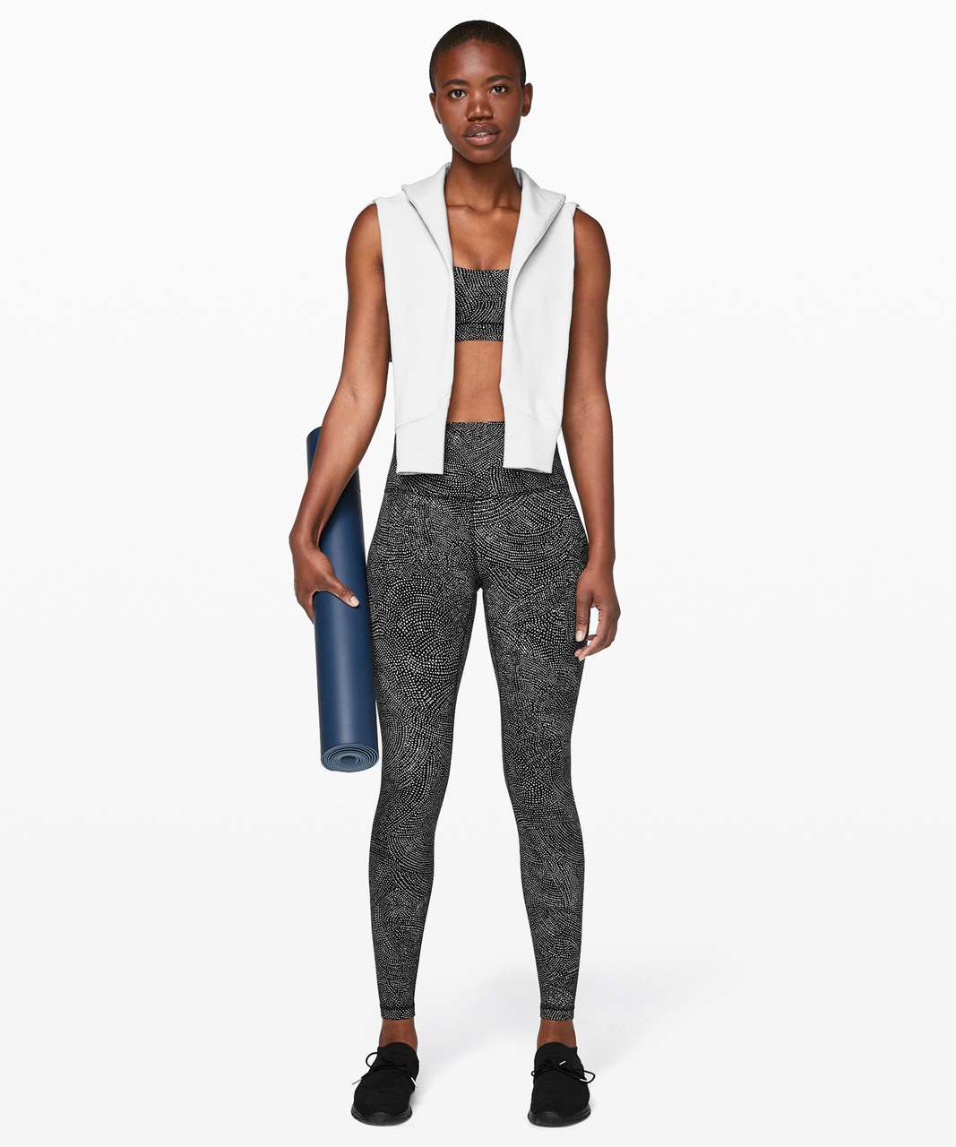 Lululemon Align Pant 28" - Free Spirit Ice Grey Black