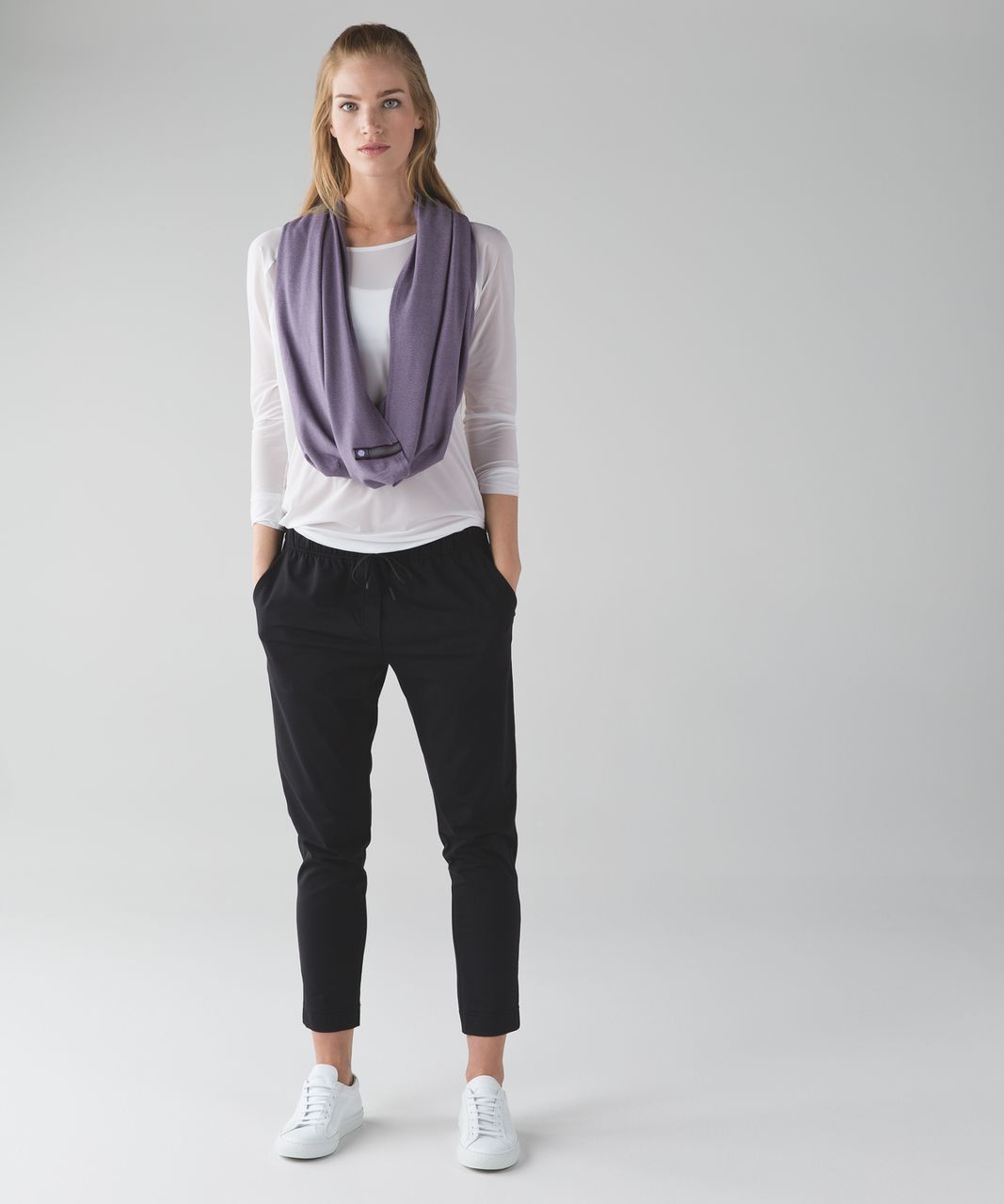 Lululemon Vinyasa Scarf - Wee Stripe Lilac Deep Zinfandel / Deep Zinfandel