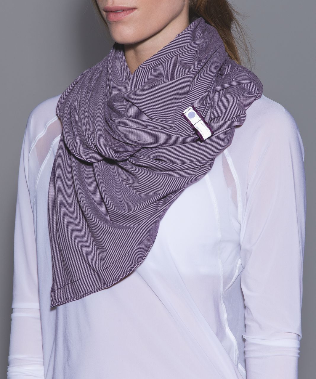 Lululemon Vinyasa Scarf - Wee Stripe Lilac Deep Zinfandel / Deep Zinfandel