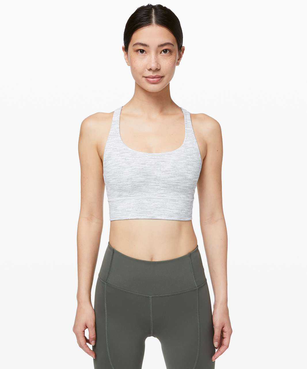 Lululemon Energy Bra *Long Line - Wee Are From Space Nimbus Battleship