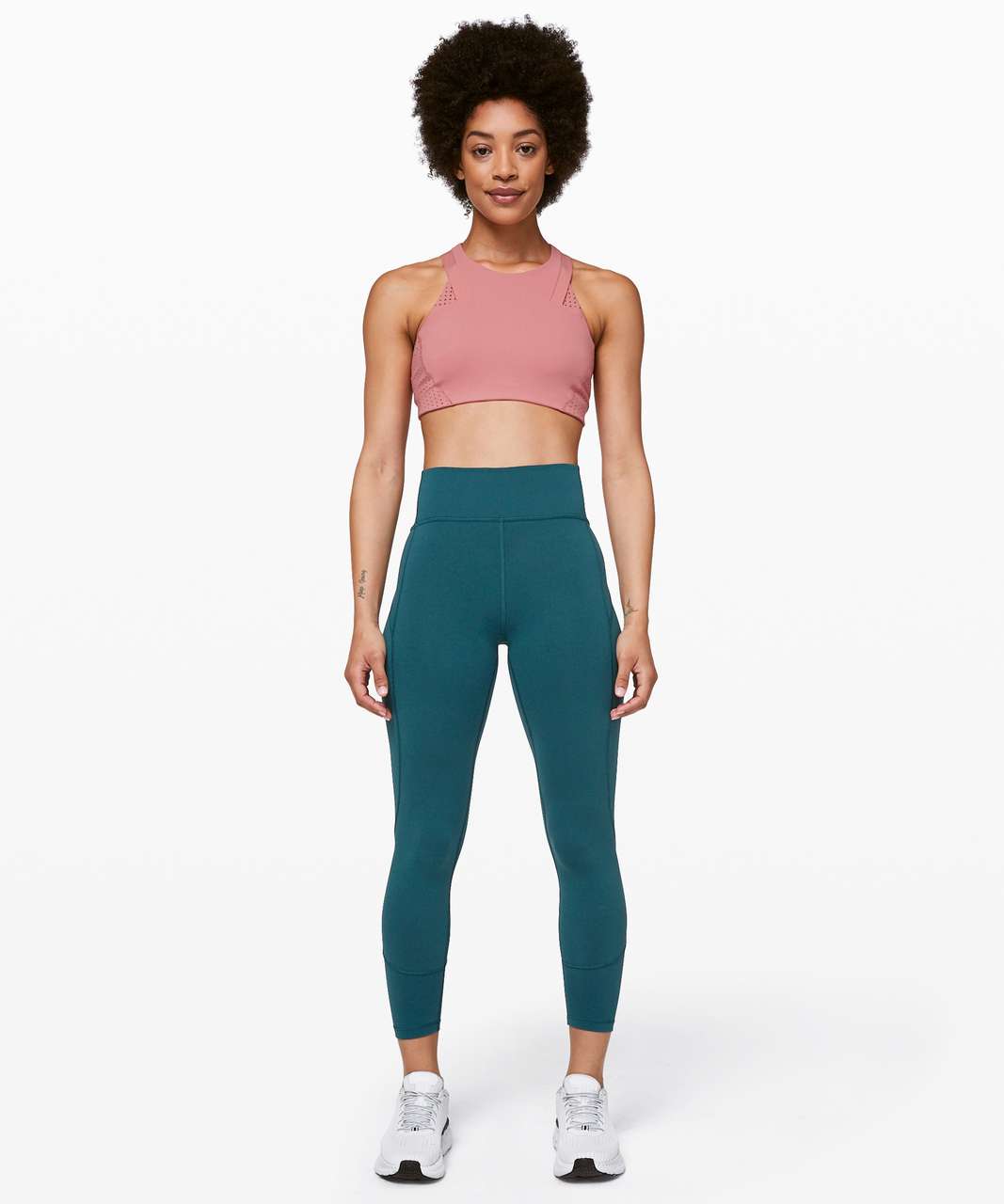 Lululemon In Movement Tight 25 *Everlux Bermuda Teal Women's Size 2 NWTs