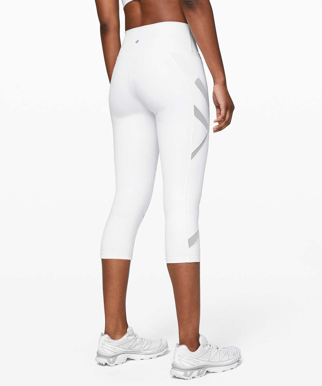 Lululemon Wunder Under High-Rise Crop 21 *Mesh - White - lulu fanatics