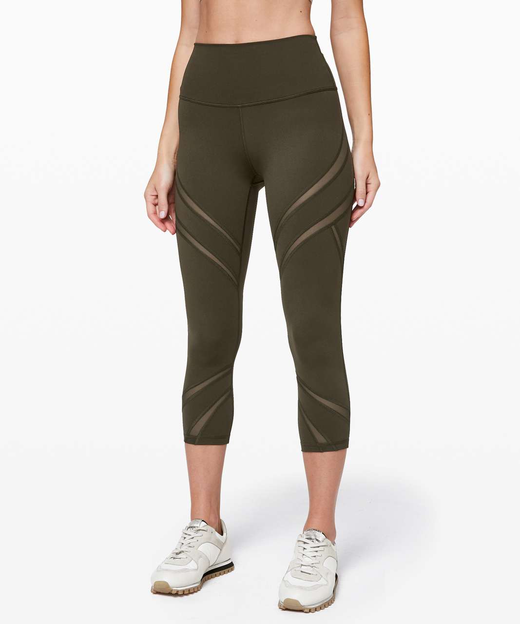 Lululemon Wunder Under High-Rise Crop 21" *Mesh - Dark Olive