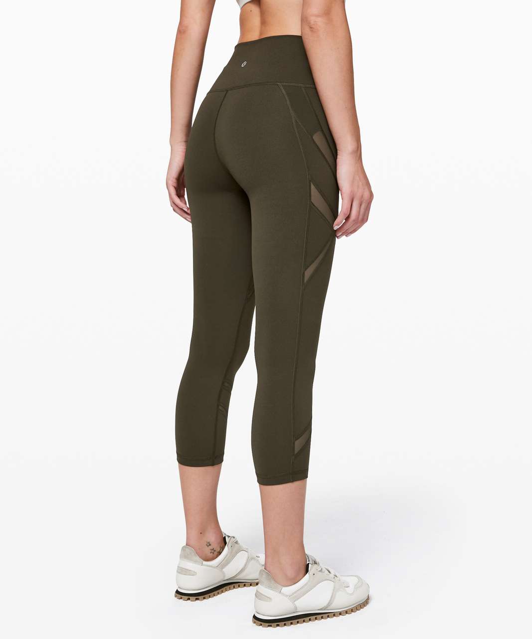 lululemon athletica, Pants & Jumpsuits, Lululemon Wunder Under Crop  Hirise Mini Ripple Desert Olive Fatigue Green 8