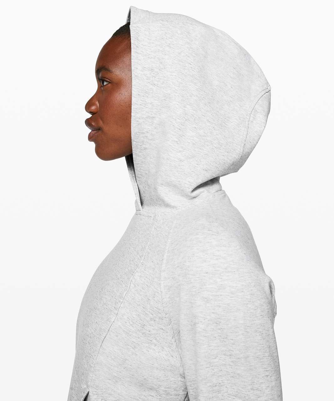 lululemon SCUBA OVERSIZED HALF-ZIP - Hoodie - heathered core ultra light  grey/grey - Zalando.de