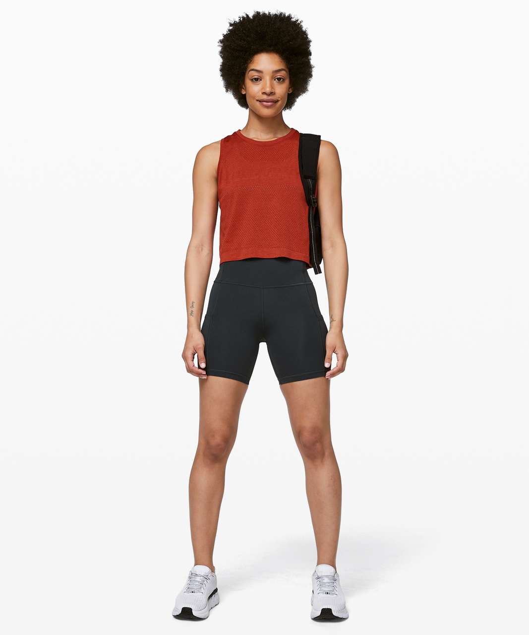 Lululemon Breeze By Muscle Crop Tank *lululemon - Cayenne / Cayenne