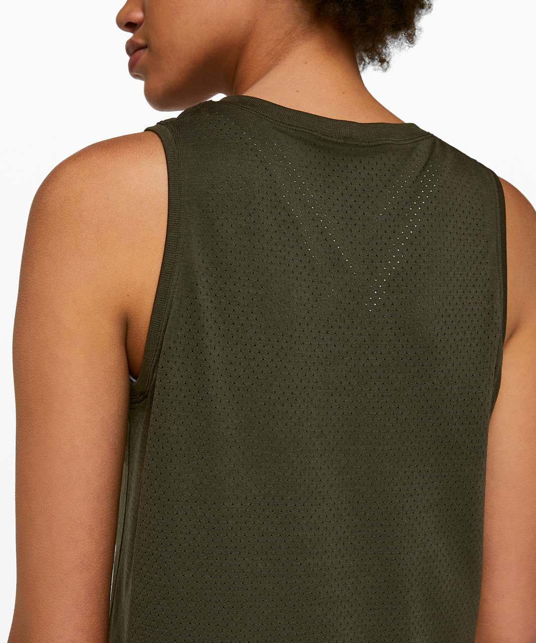 Lululemon Breeze By Muscle Crop Tank *lululemon - Dark Olive / Dark Olive