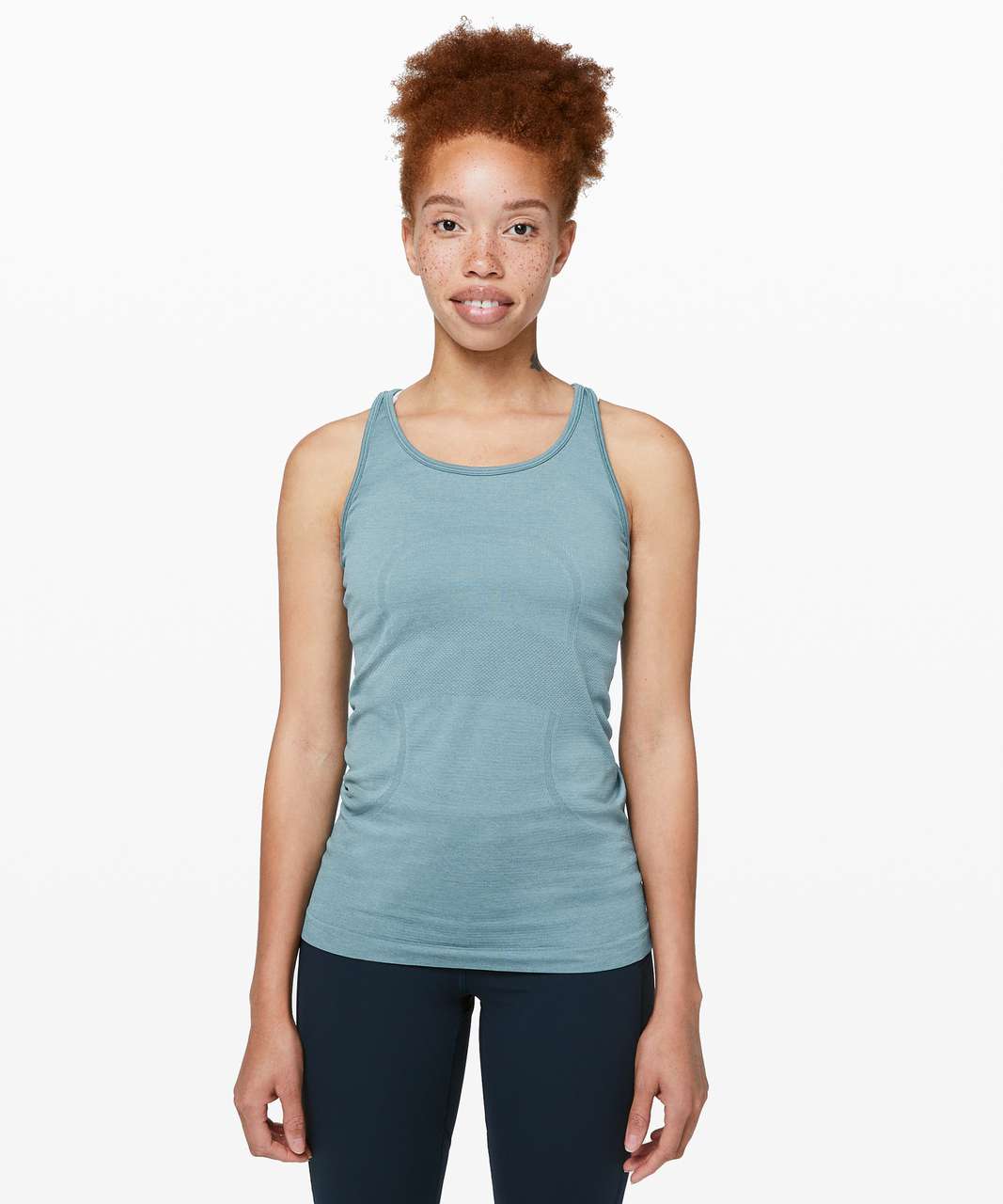 Lululemon Womens Active Scoop Neck Strappy Tank Tops Black Green