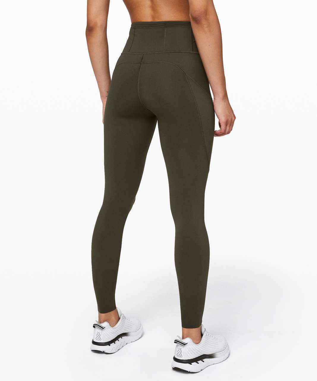 NWT Lululemon Fast Free High-Rise Legging Crop 19 Size 6 Dark Olive Green  Nulux