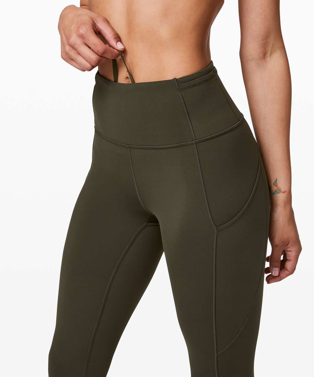 Lululemon Fast and Free Tight 31" *Non-Reflective - Dark Olive