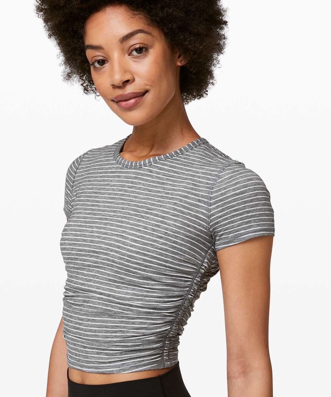 Lululemon All It Takes Short Sleeve - Modern Stripe Heathered