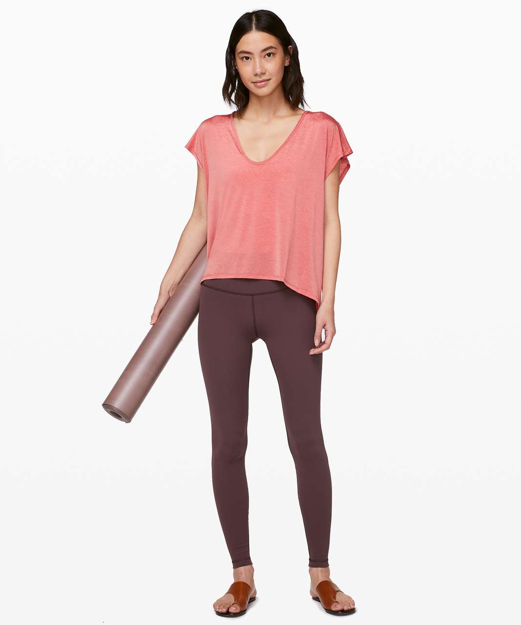 Lululemon Playful Practice Short Sleeve - Rustic Coral