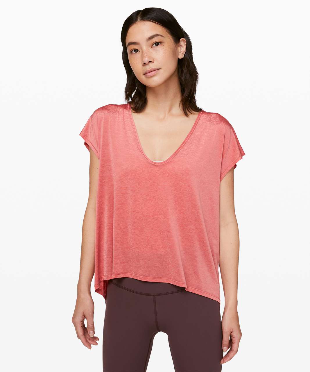 Lululemon Playful Practice Short Sleeve - Rustic Coral