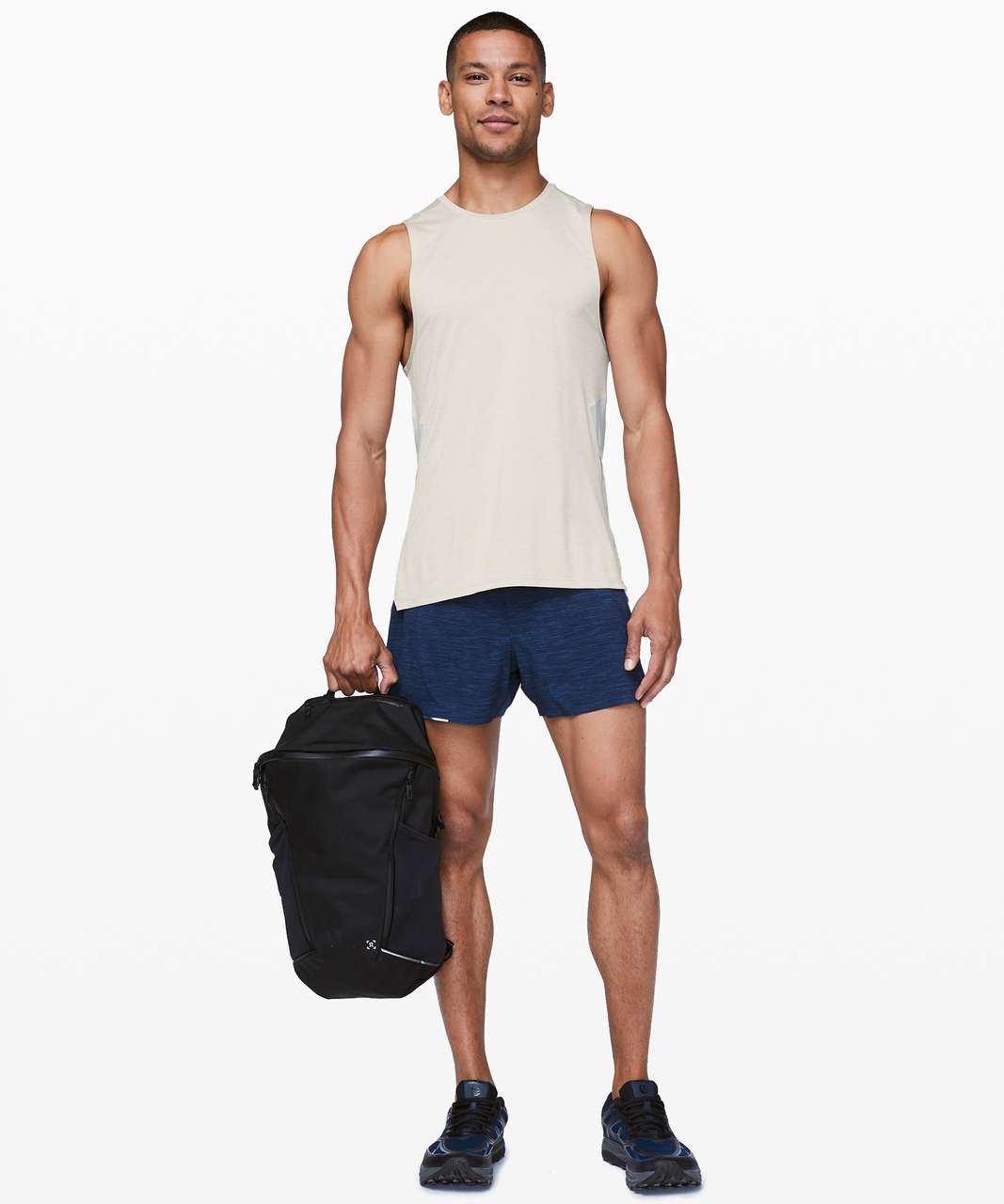 Lululemon Fast and Free Tank - Heathered Silverstone / Sea Salt